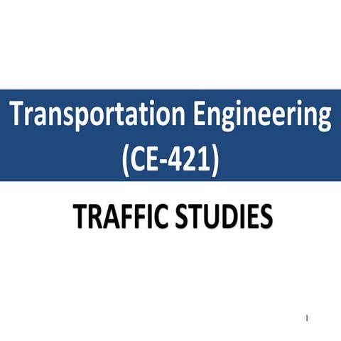 Traffic studies (transportation engineering)