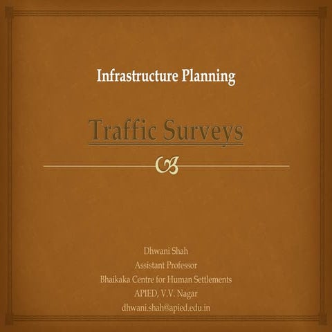 Traffic & Transportation surveys