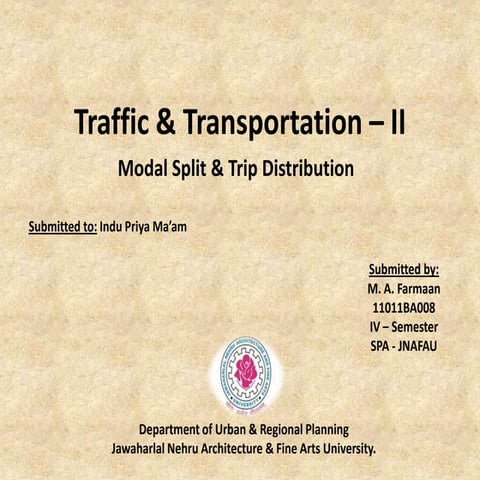 Traffic & transportation – ii