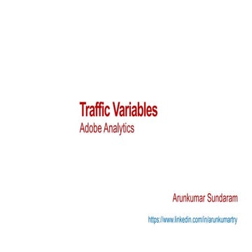 Learn Adobe analytics basics - Traffic variables 