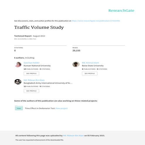 Traffic volumestudy