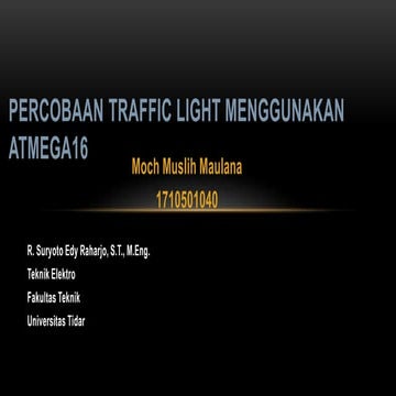 Percobaan Trafic light menggunakan ATMEGA16