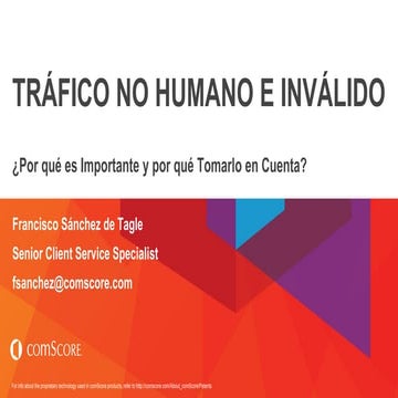 Tráfico no humano e inválido, por comScore