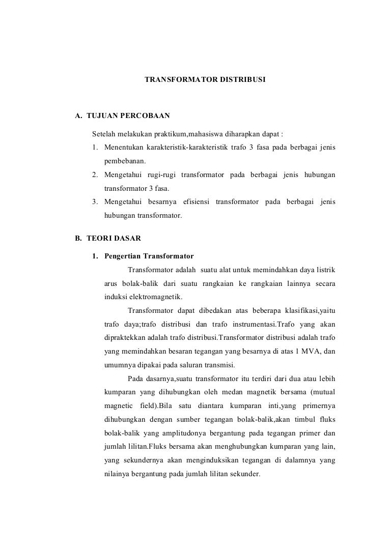 Trafo Distribusi