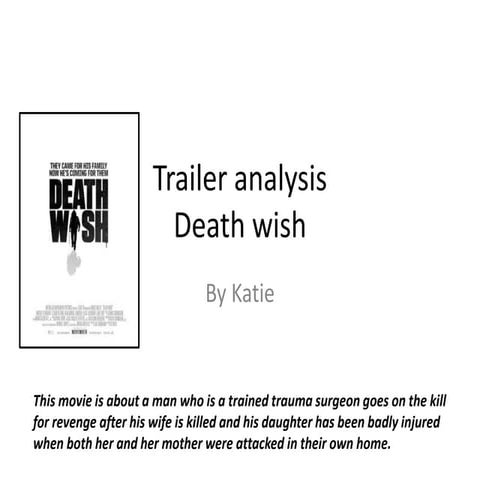 Trailer shot analysis- Death wish