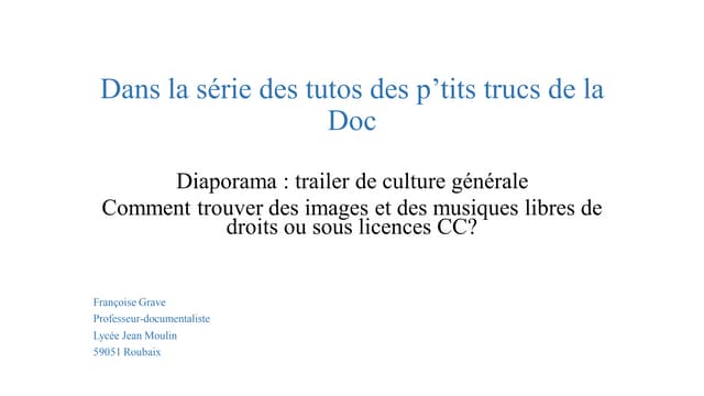 Trailer culture générale