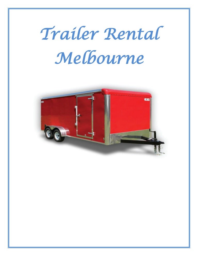 Trailer rental melbourne