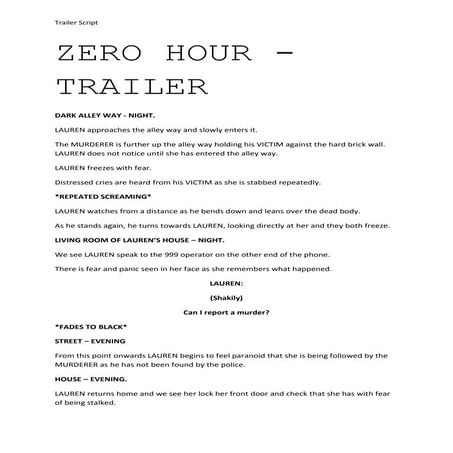 Trailer Script