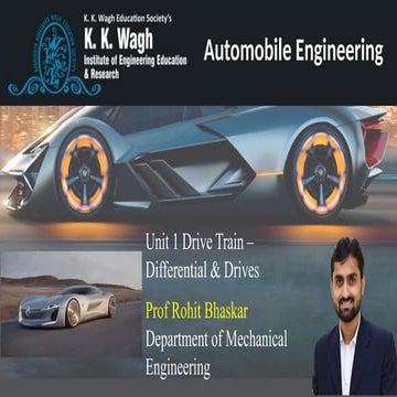 Train Differential & Drives transmission system