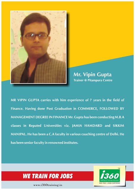 corporate trainer profile sample