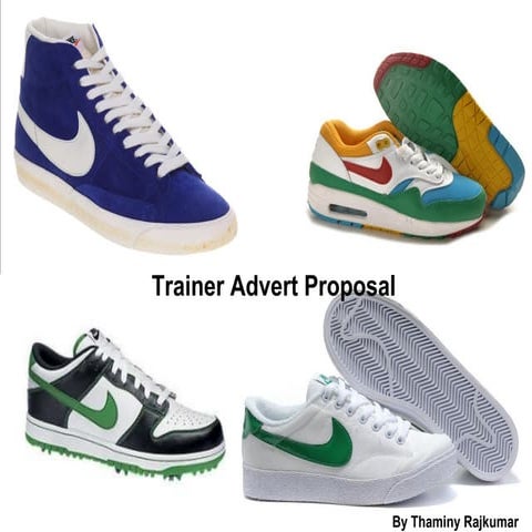 GCSE Media - Trainers Advert Examples of Planning