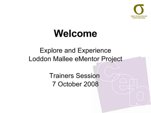 Trainers Session2