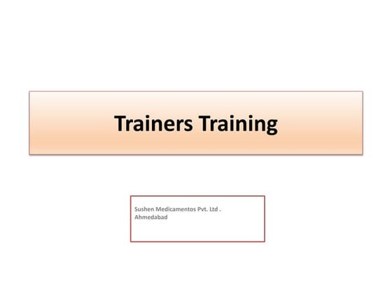 Tot Training For Trainer Pptx