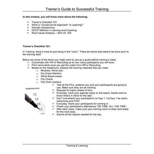 Trainer\'s Guide