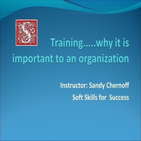 Training...why Soft Skills are Important