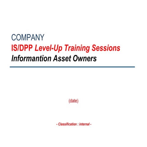 Training Information Asset Owners