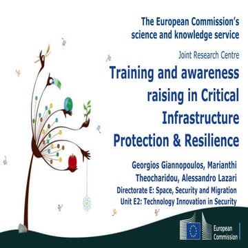 Training and awareness raising in Critical Infrastructure Protection & Resili...