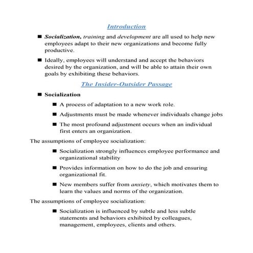 Training devolopment