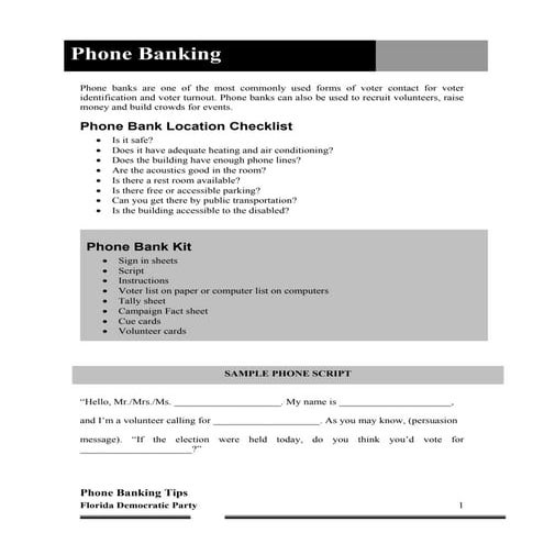 Training Manual Phone Banking