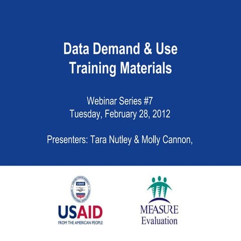 Data Demand and Use Training Materials