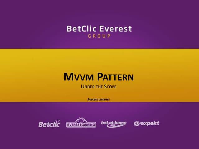Training: MVVM Pattern