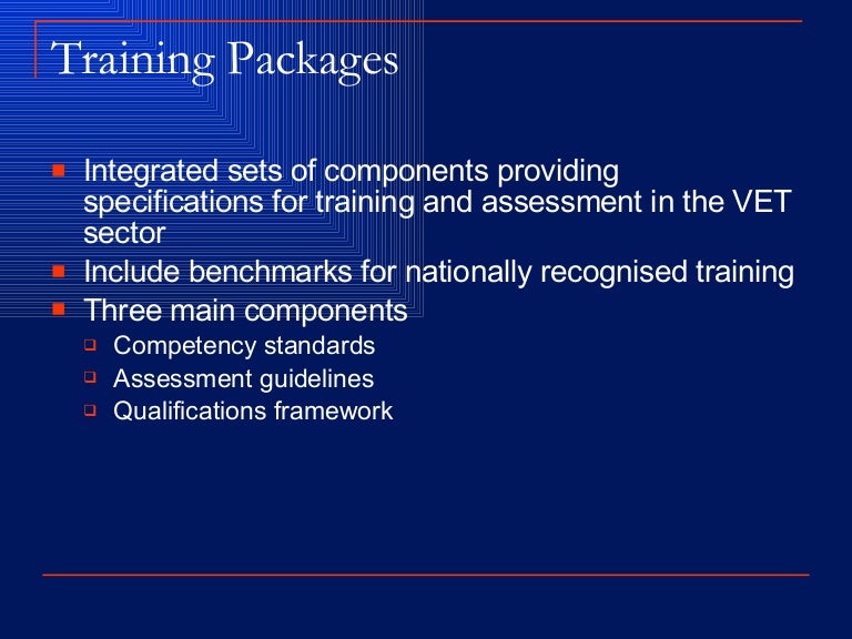 Training Packages Session 3