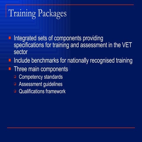 Training Packages Session 3