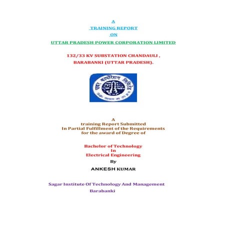 Training report-in-a-132-k-v-substation