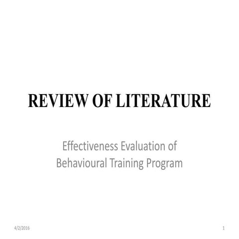 Training and development