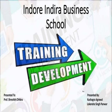 Training and development