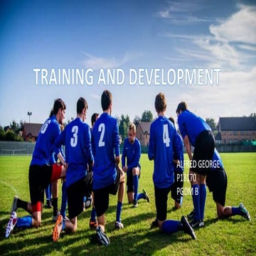 Training and development- human resource management