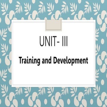 trainingand development meaning and importance | PPT