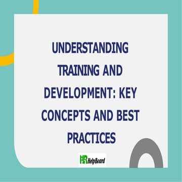 Training and Development in Human Resource Development | PPTX