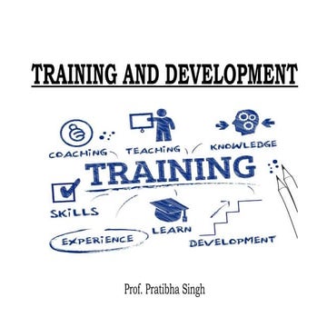 TRAINING AND DEVELOPMENT- UNIT 5 HRM, semester 2