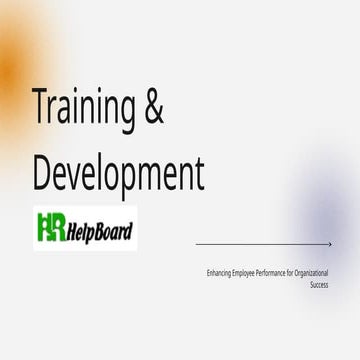 Training and Development in Human Resource | PPTX