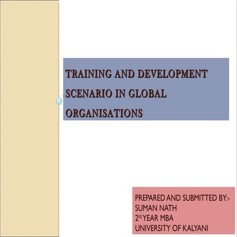 Training And Development Practices In Global Organisations