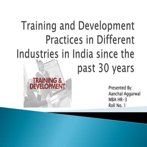 Training and development practices in india since the past 30 years