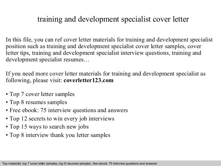 traininganddevelopmentspecialistcoverletter 141012205555 conversion gate01 thumbnail 4 jpg cb 1413147384 cover letters samples for learning and development