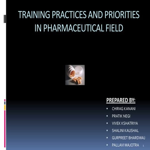Training And Devlopment In Pharma (Pratik Negi)