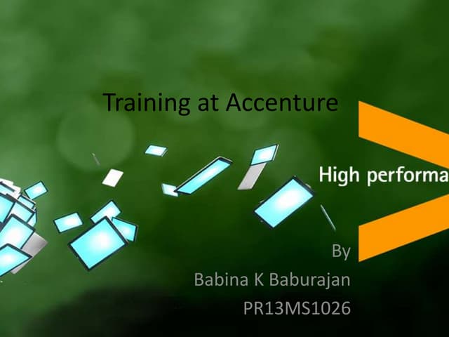 Training at accenture