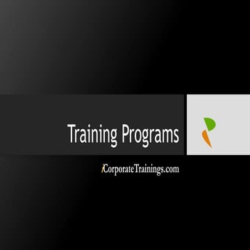 Training brochure