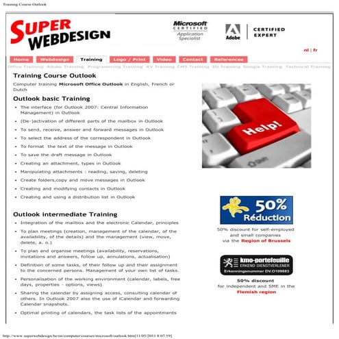 Training course outlook