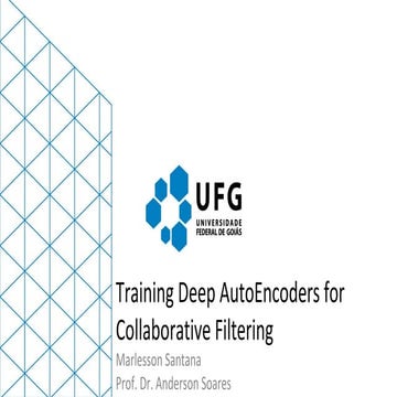 Training deep auto encoders for collaborative filtering | PPT