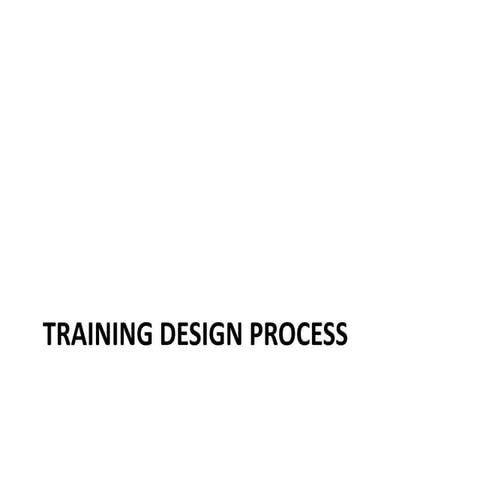 Training Design Process | PPT