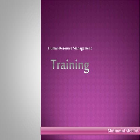 Training & Development