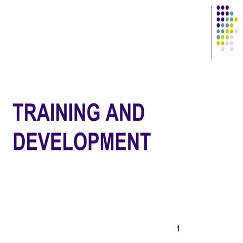 Training development