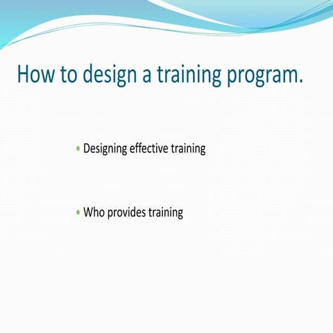 Training & development