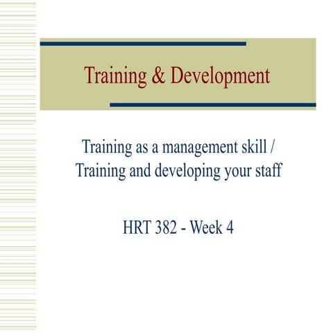 Training development