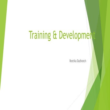Training and Development in Human Resource Management | PPTX