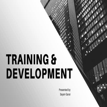 Training and Development Methods, On the Job Training | PPTX